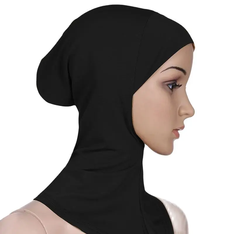 Women Muslim Underscarf Head Cover Solid Color Muslim Hijab Soft Elegant Head Scarves Female Scarf Turbans Hijabs Caps Headwear