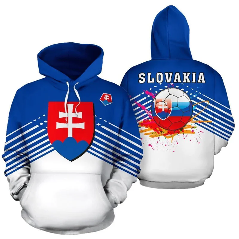 

3d Slovakia Hoodie Flag Hoodie Men Women Oversize Sweatshirts Street Printed Hooded Tops Kid Sports Pullover Y2k Clothes