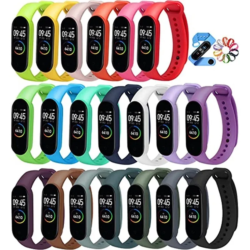 Sport Watchband for Xiaomi Mi Band 7 bracelet silicone Miband 5 6  Replacement wrist pulsera correa mi band 7 6 3 4 5 watch strap - AliExpress