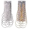 12Pairs/6Pairs Simple Punk Hoop Earrings Set Big Circle Earrings Jewelry for Women Girls Ear Hoops Earring Round Oversized 1