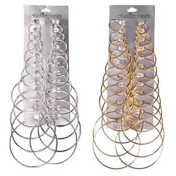 أقراط بانك دائرية كبيرة 1