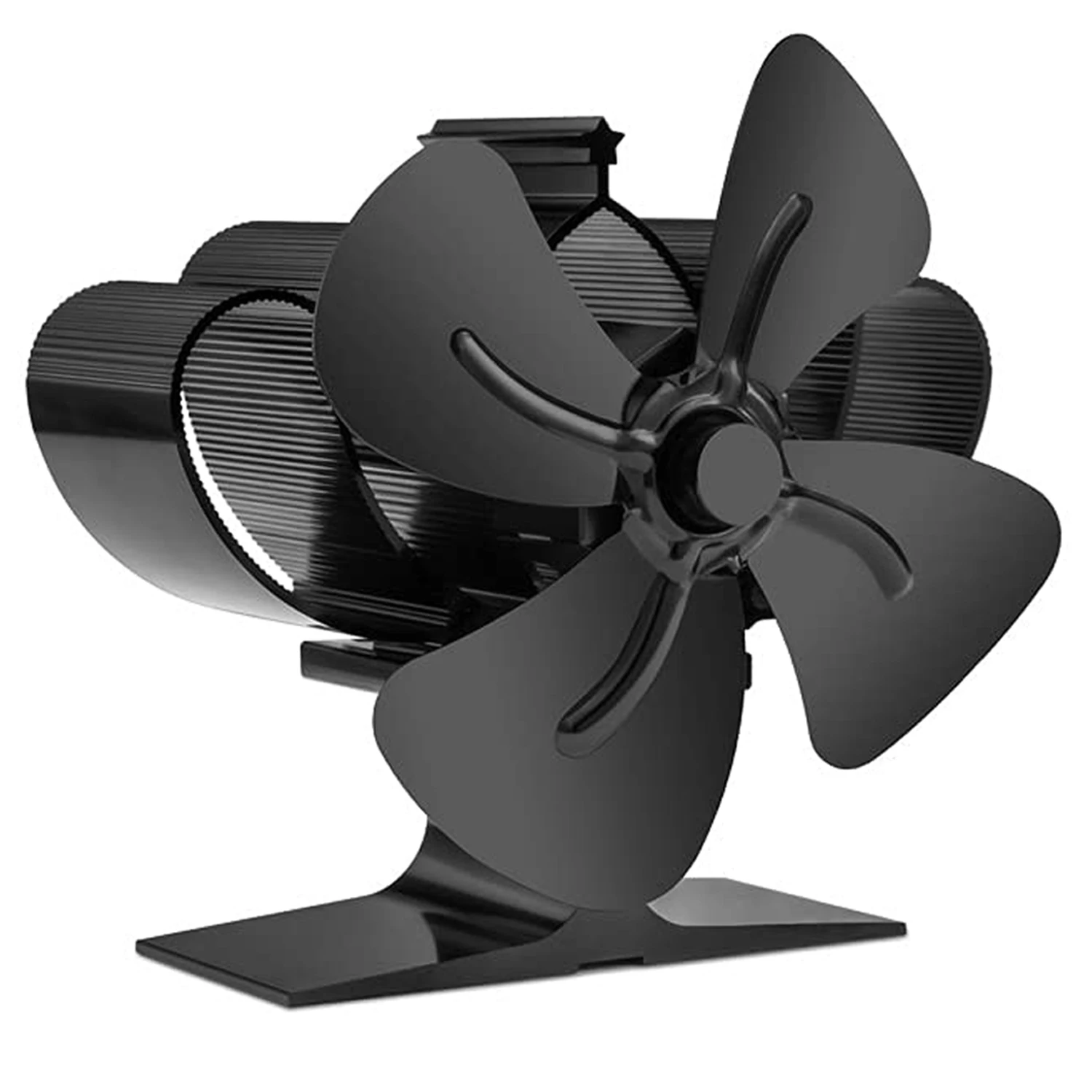 

4 Blade Mini Stove Fan Heat Powered Wood Log Burner Fan for Wood Burning Stove/Silent Operation Heat Distribution for Wood/Log