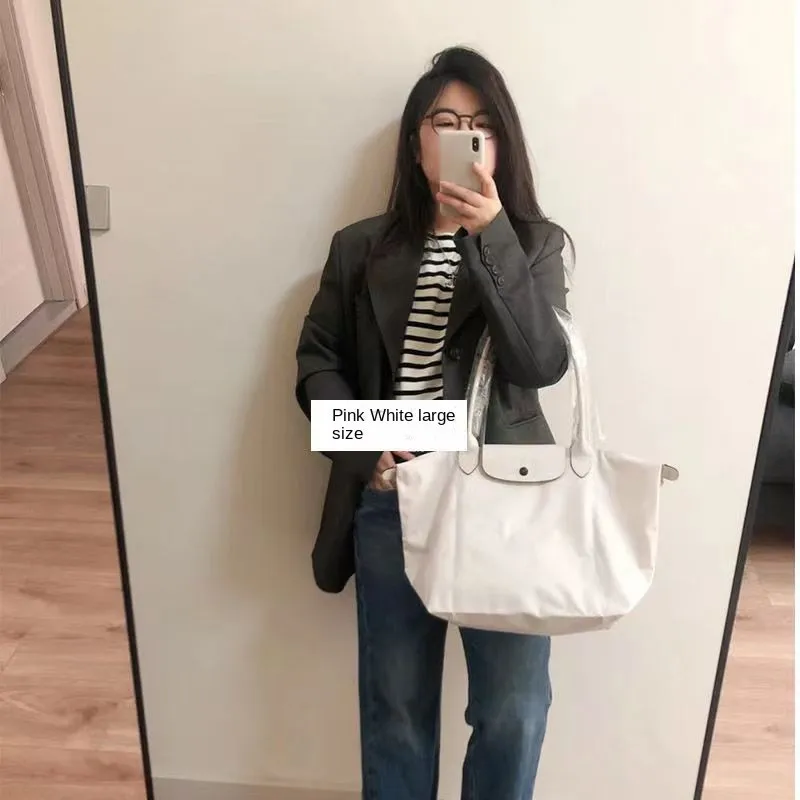 Fashion Versatile Longbao Women's Bag Dumpling Bags Classic Brand Women New Foldable Waterproof Nylon Tote Bags Ladies Handbags