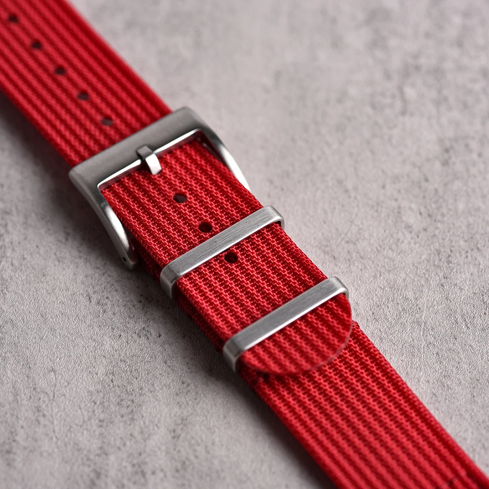 Two-Piece Ribbed Nylon Quick Release Watch Strap - Versatile Wristband Accessory