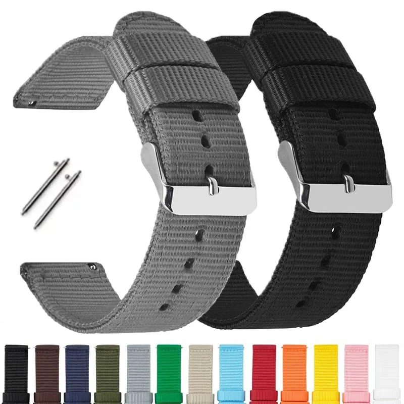 Nylon band 18mm 20mm 22mm 24mm Band Leinwand Armband Schnell verschluss Armband bequemes Armband Sport gürtel für Mann Frau