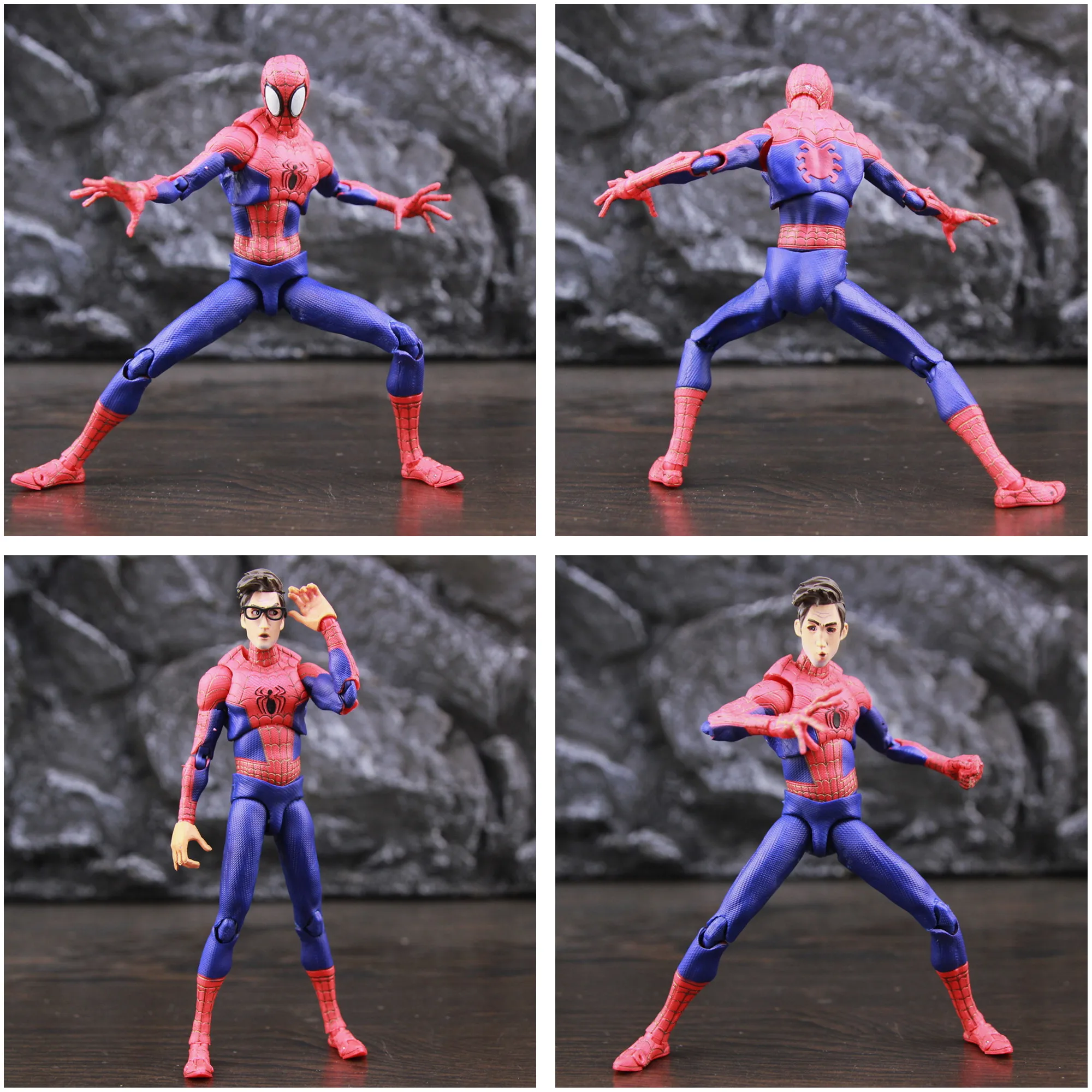 スパイダーマンをスパイダーバースのアクションフィギュア、peter