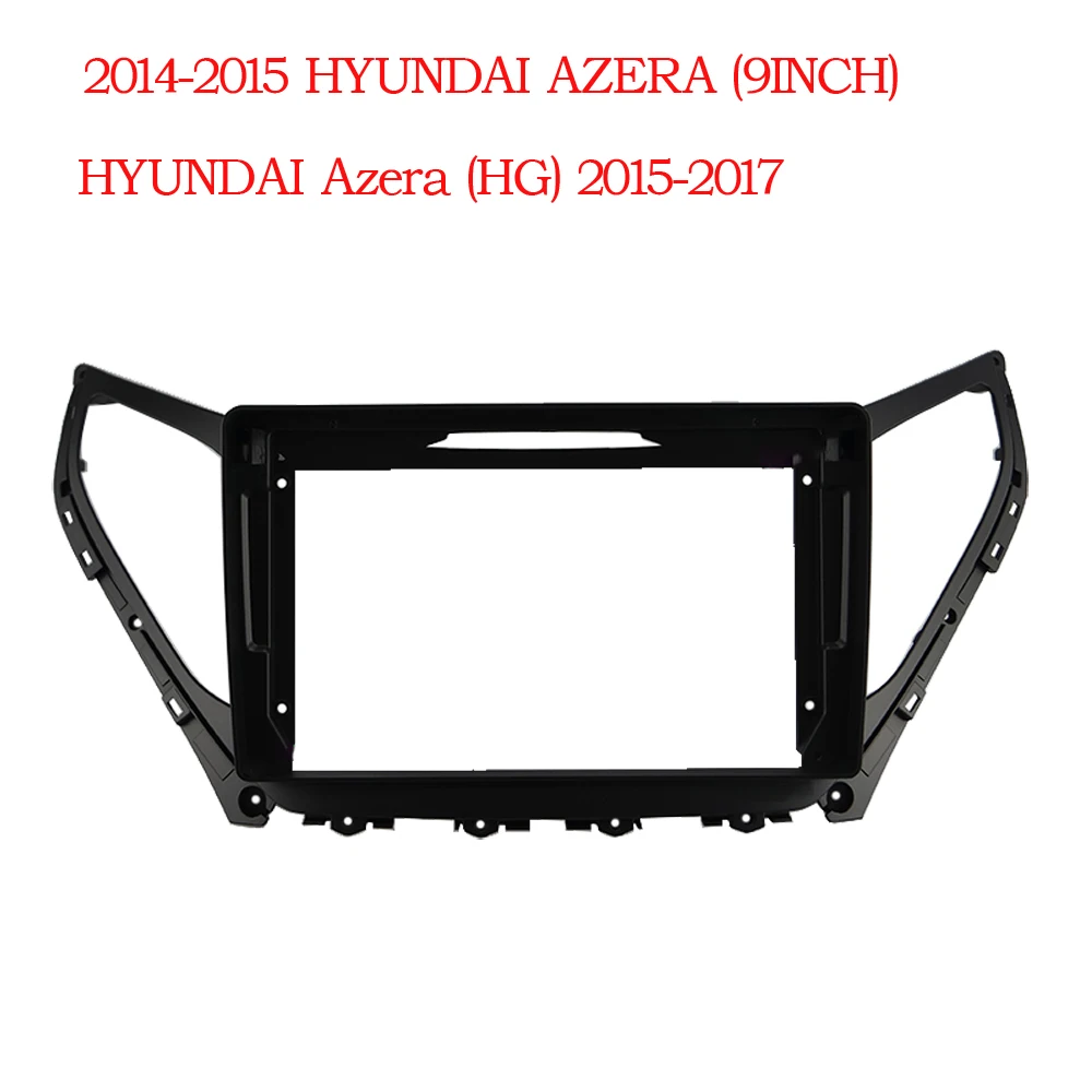BYNCG Fasxia 차량용 오디오 프레임, GPS 내비게이션, Fascia 패널, 2014-2015 현대 AZERA HG 2015-2017 에 적합, 9 인치