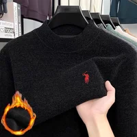 Personnalisé hommes marque exquise Paul classique brodé confortable tricoté pull automne hiver nouveau velours chaud à manches longues 2