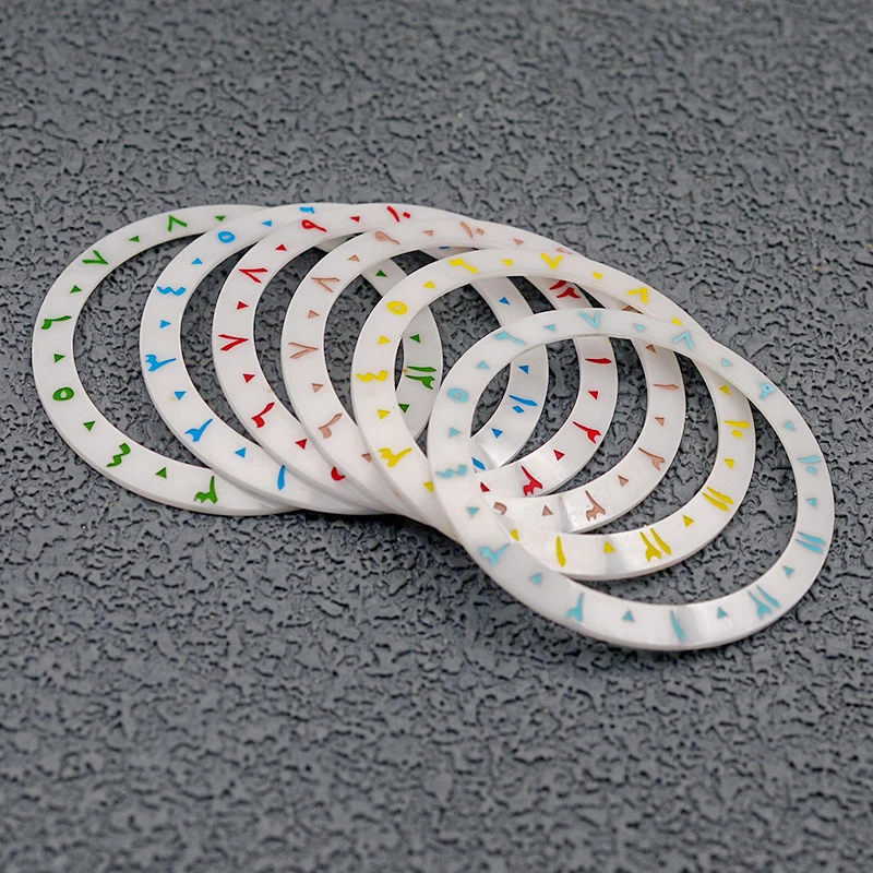 Seiko 38*30.5Mm Halal Text White Ceramic Watch Bezel Insert Ring Fits Skx007 Tonno Seiko 5 Srpd Submariner Watch Case Repair Part