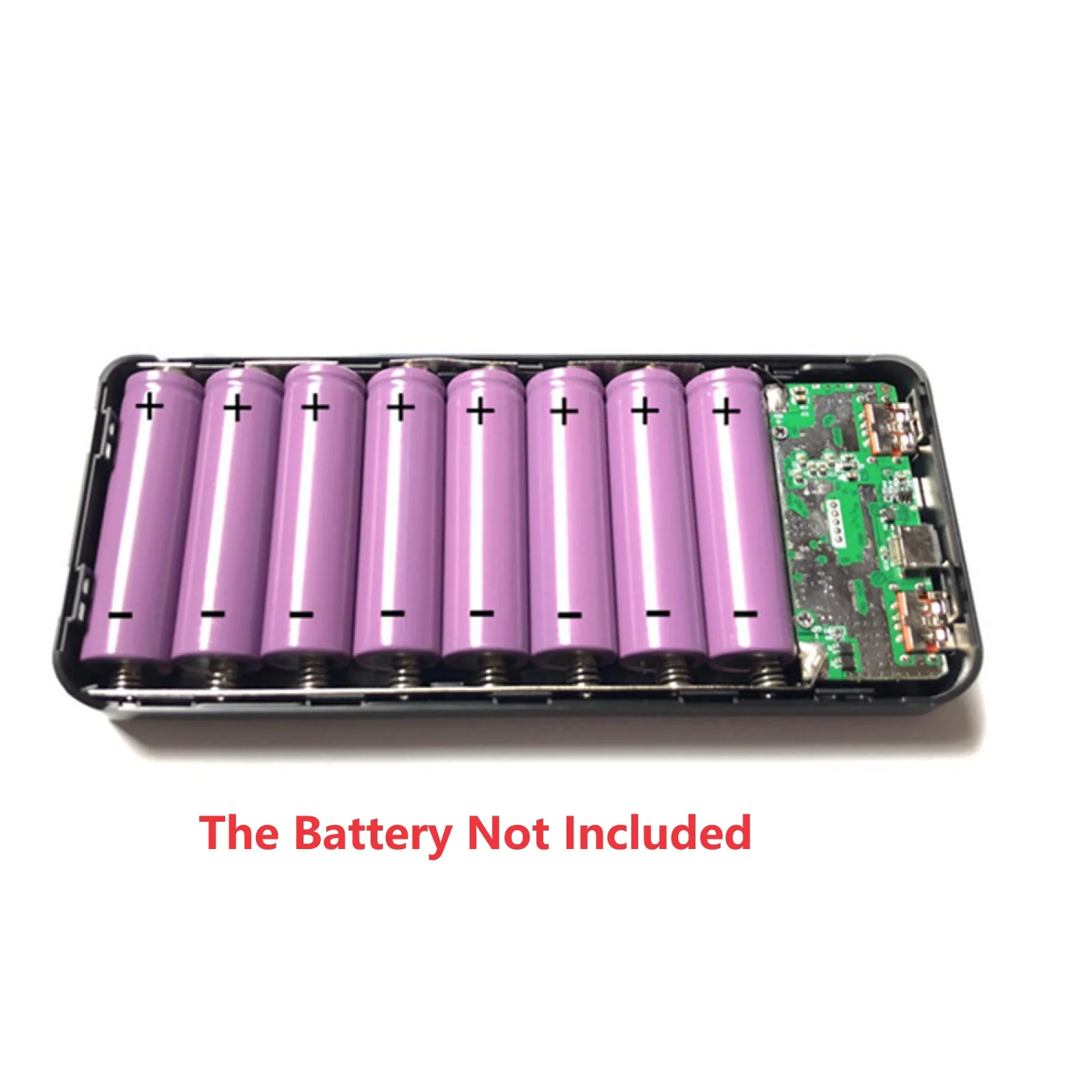 18650 Battery Holder DIY Shell Dual USB Type-C Charge Powerbank Case iPhone 8*18650 Battery Power Bank Case Storage Box