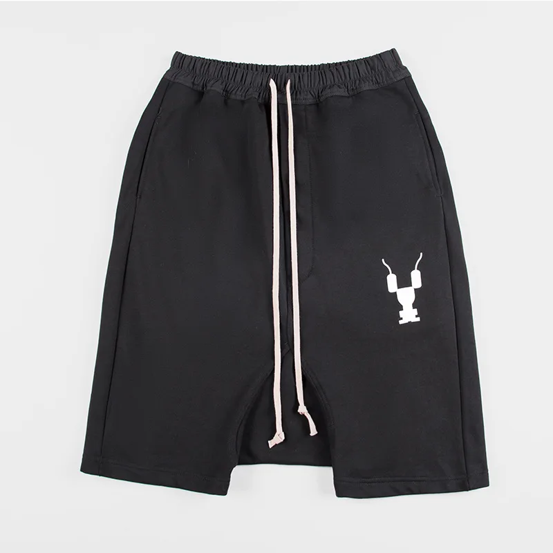 Rick DRK Summer Men Harlan Elastic Waist Shorts Cotton Shorts Men's Shorts SHDW Streetwear Trend Pants for Men