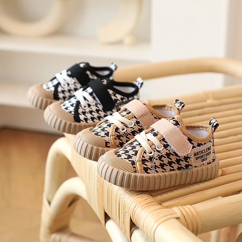 Children's Soft Sole Casual Shoes Canvas Shoe Boys Girls' Spring Autumn Single Shoes Breathable Baby Prewalker Sneakers