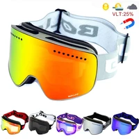 Magnetic Ski Goggles with Quick-Change Double Lens UV400 Anti-fog Ski Glasses Men Women Mountaineering Snowboard Snow Goggles 2