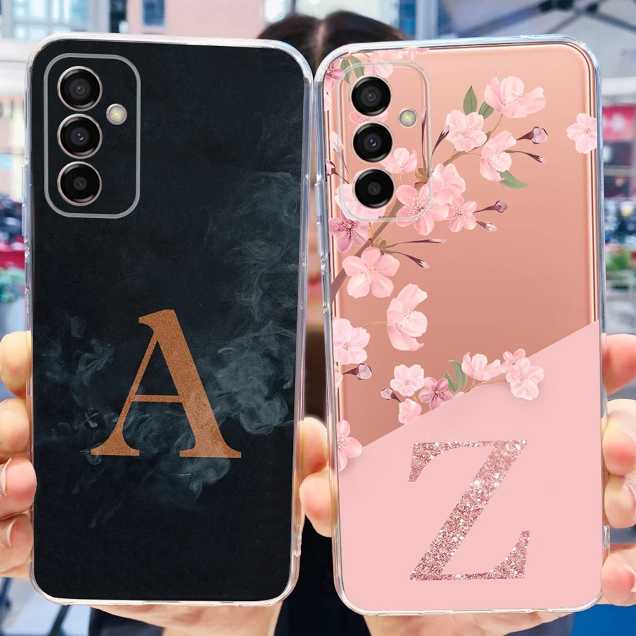 Per Samsung Galaxy A14 A24 A34 A54 Custodia Elegante Con Lettere Cover Custodia In Silicone Trasparente Per Samsung A54 A 14 24 34 Fundas Bumper