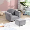 Cute Small Sofa Chair, Kids Upholstered Couch & Ottoman Set - Ergonomic Toddler Chair for Durable Comfort 1