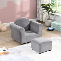 Cute Small Sofa Chair, Kids Upholstered Couch & Ottoman Set - Ergonomic Toddler Chair for Durable Comfort 1