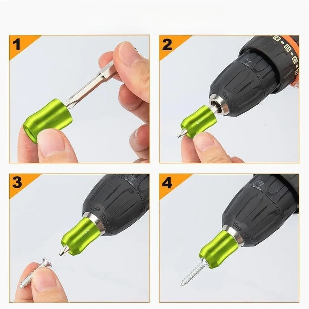 Professional 6.35mm Dual Magnet Design Magnetizer - Strong Magnetic Adsorption, Aluminum Alloy Construction