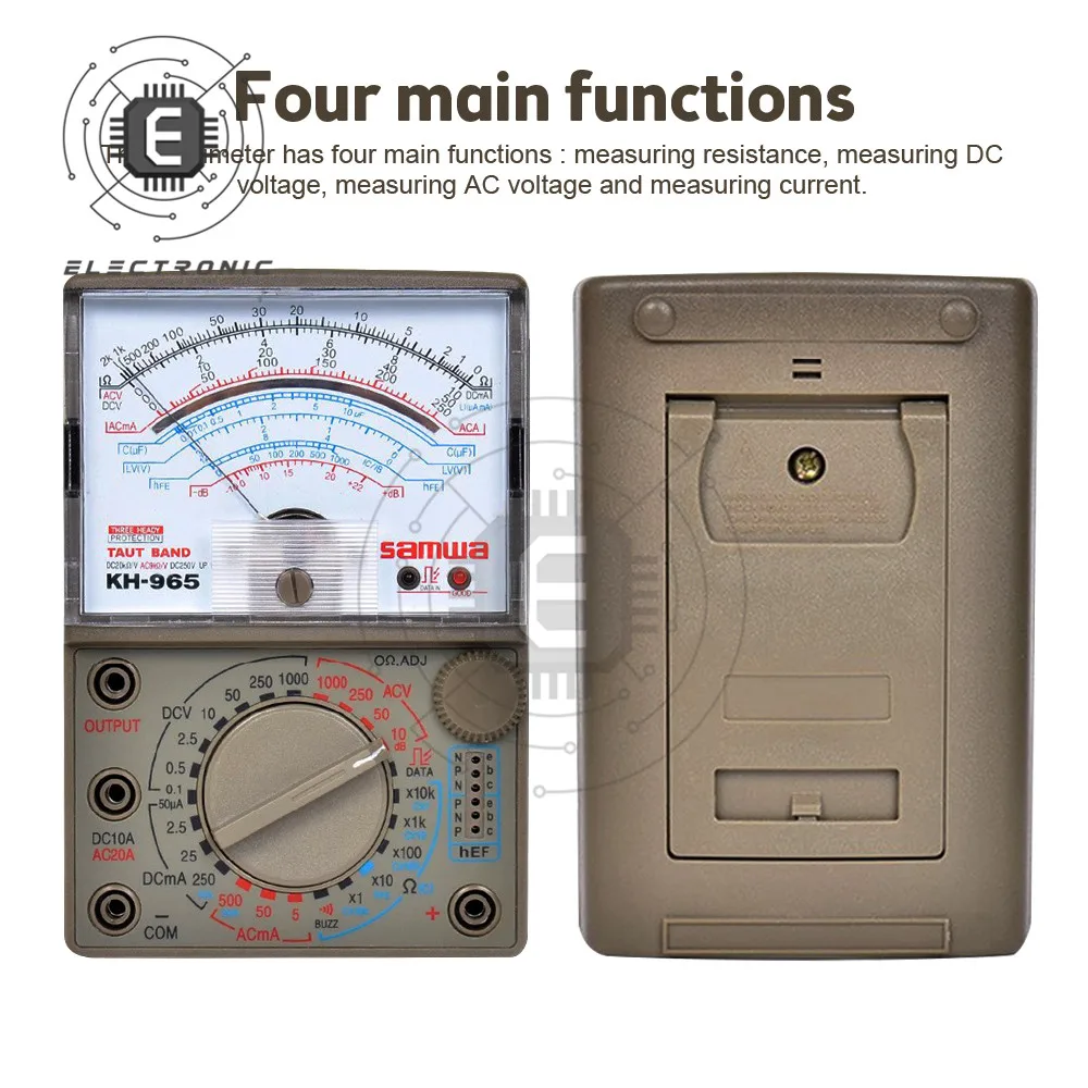 Description Picture 6 of itemNeedle Type Universal Meter Pointer Display Electrical Multimeters Voltage Current Resistance Tester AC DC