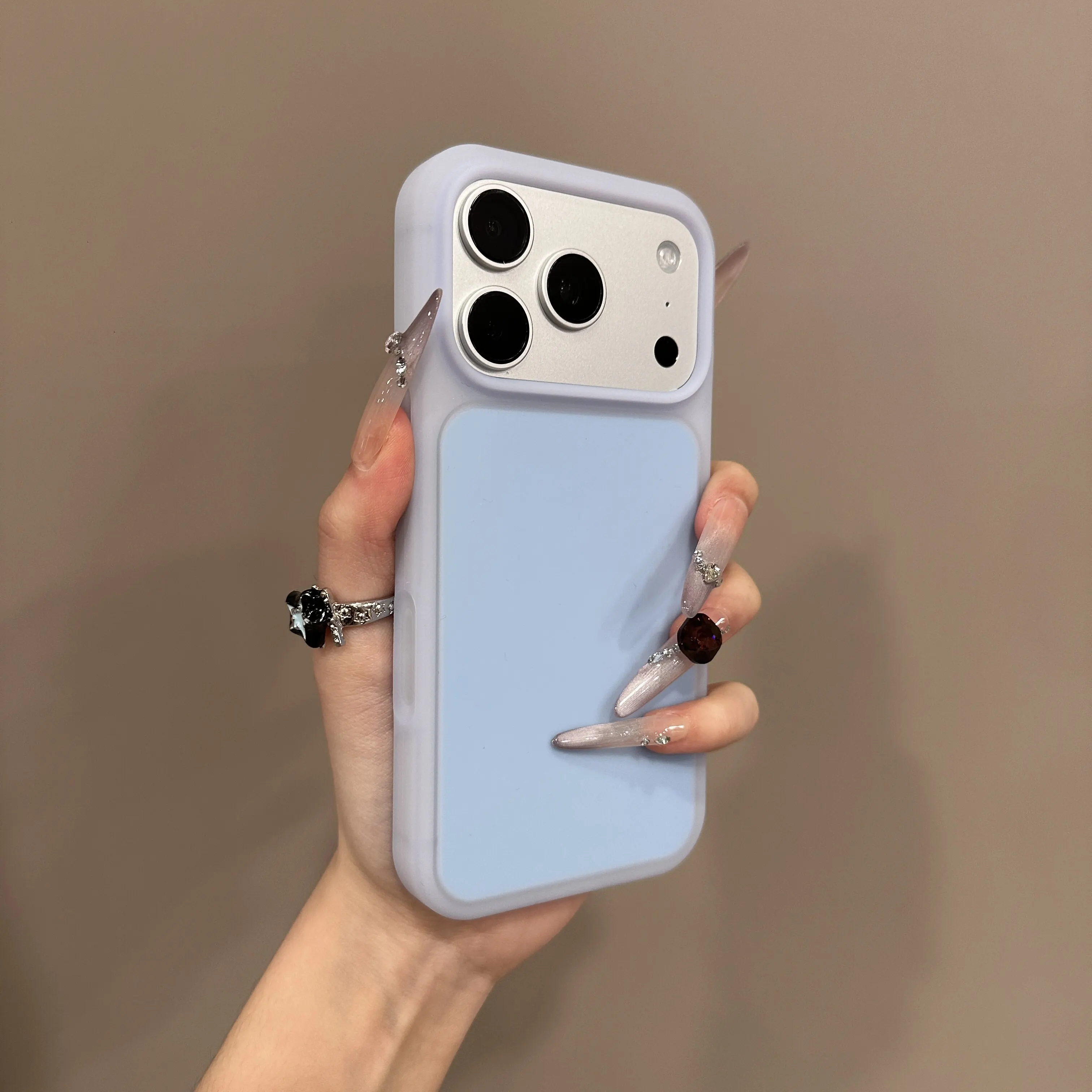 Chic Candy Solid Color Jelly Case with AI Camera Control and Shockproof Skin Feel