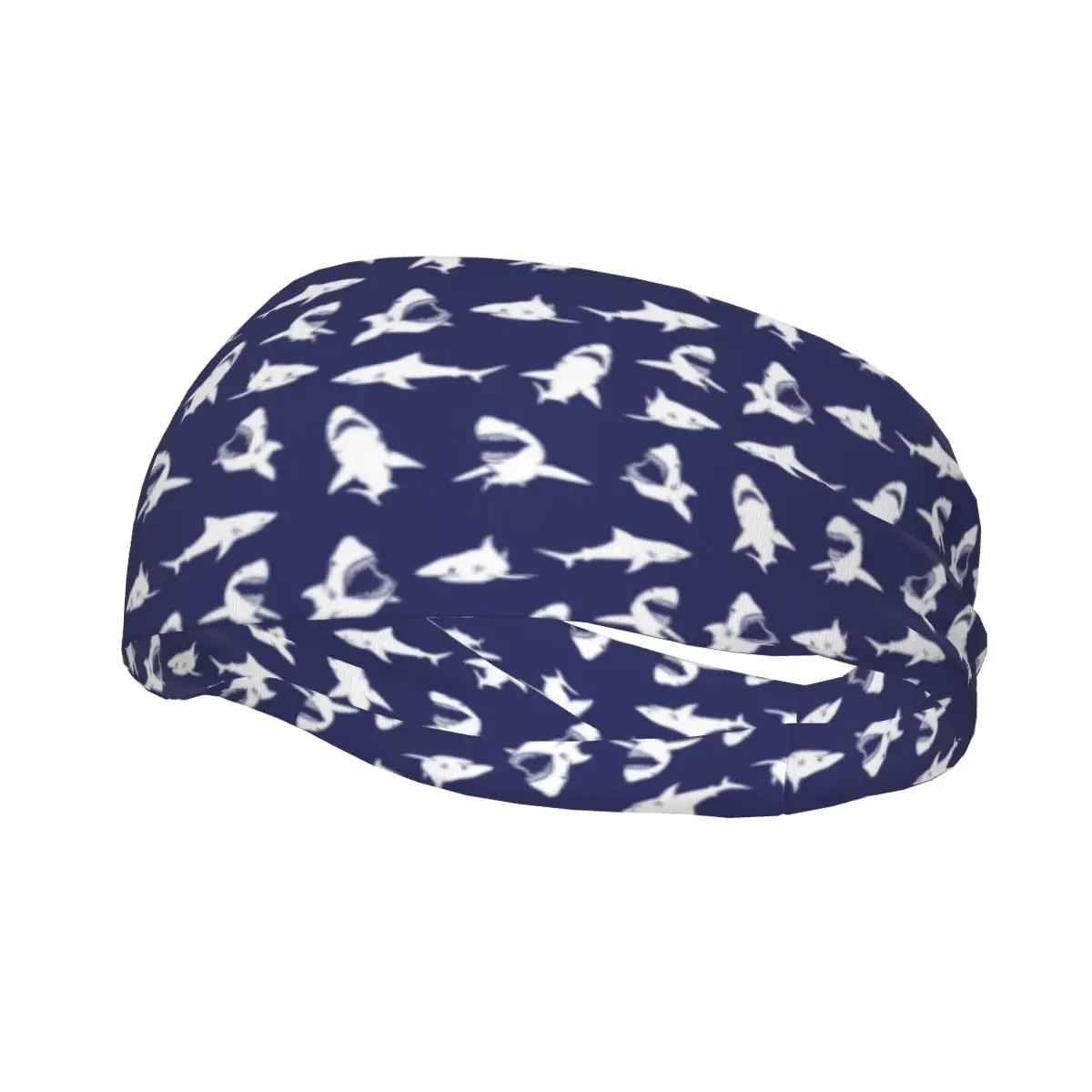 

Cute Sea Life Sharks Running Sweatbands for Unisex Soft Sweat Headbands Jogging Yoga Head Sweat Bandage Headwear Sweat Wash Band