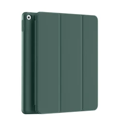 Magnetic Flip Smart Cover with Auto Wake/Sleep and Soft Silicone Shell (Night Green)