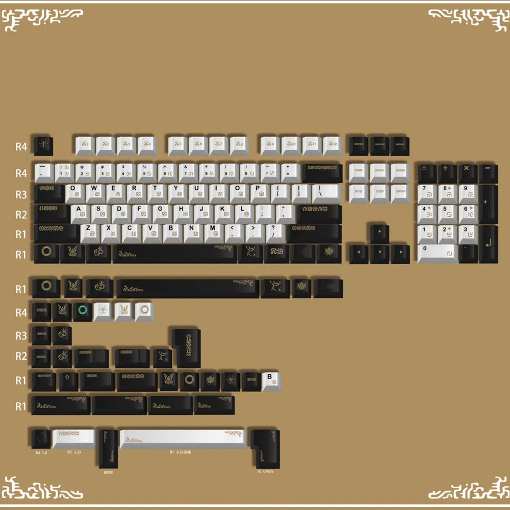 Dye Fitish-pbt Keycap Sets Sublimação Keycaps Cereja Perfil Lado 142 Chaves 60 80 100 Teclado Mecânico