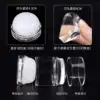 1pc Double Head Clear Jelly Dual Silicone Nail Art Stamper Seal with Scraper Soft Nail Stampers Manicure Stamping Tools With Box 4