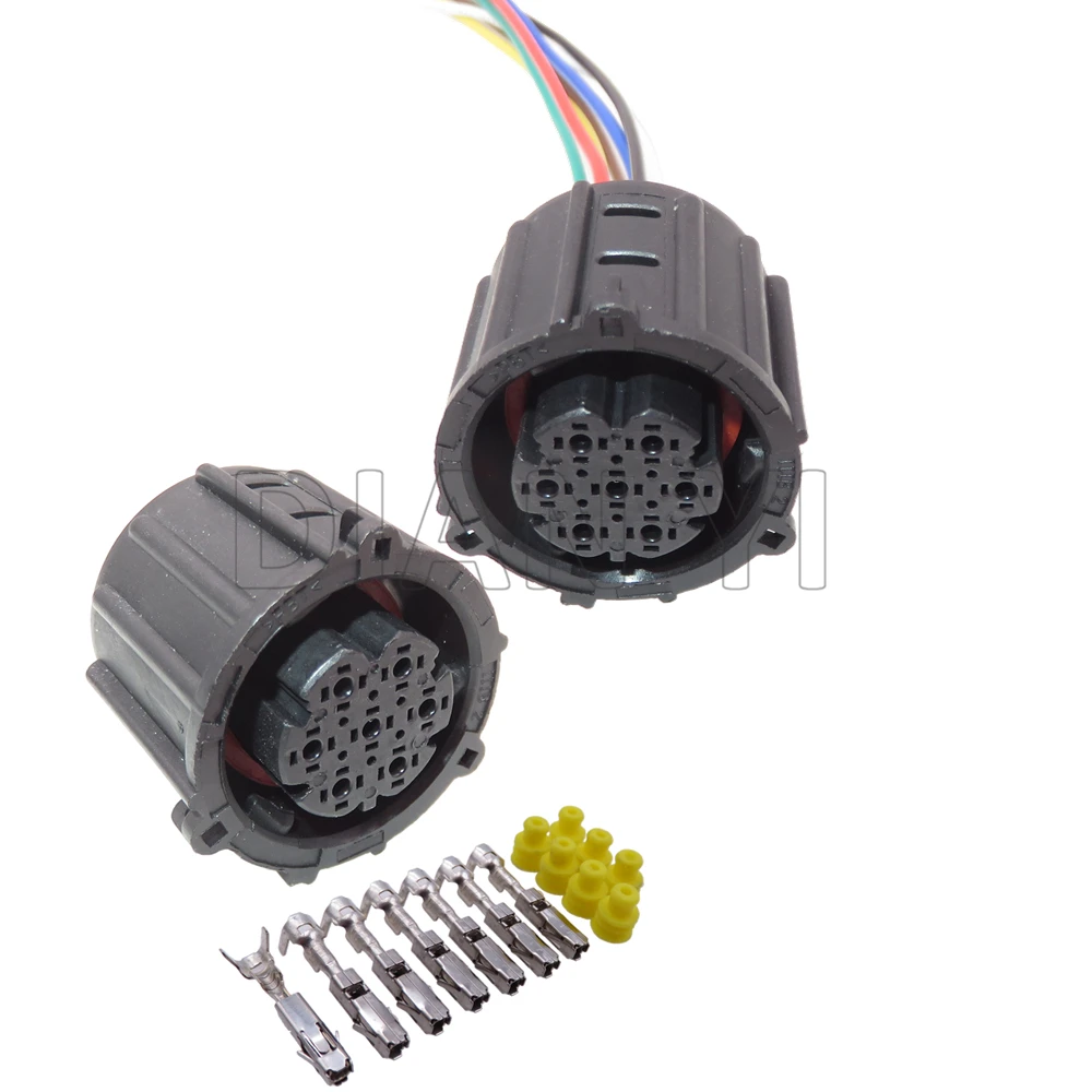 

1 Set 7 Way Starter Car Pressure Sensor Wire Terminal Plug with Wires Auto Oil Exploration Railway Round Plastic Housing Plugs