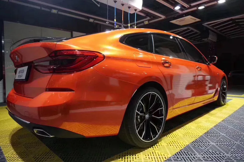 

Суперглянцевая металлическая Лавовая оранжевая виниловая оберточная пленка в рулоне для автомобиля клейкая воздухопроницаемая пленка 1,52x18 м 5x59 футов