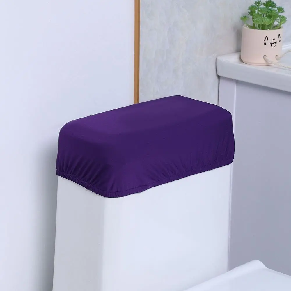 1pc 화장실 탱크 먼지 커버 스트레치 화장실 탱크 보호 슬리브 부드러운 방진 뚜껑 트레이 토퍼 홈 호텔 탄성 화장실 패드