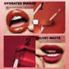 QIBEST 2 In 1 Matte Liquid Lipstick And Mirror Lipgloss Cosmetic Waterproof Lip Glaze Double Head Long-lasting Lip Tint Makeup 4