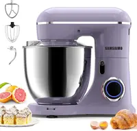 10-Speed With Pulse Button, Attachments include 6QT Bowl, Dough Hook, Beater, Whisk for Most Home Cooks, Vine Purple 1