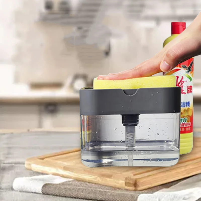 Автоматический дозатор мыла кухонный диспенсер для жидкого губка ручной |