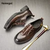 Low Top Round Toe Leather Shoes Men's Leather Soft Leather Soft Sole Casual Shoes British Style Business Brand Men's Single Shoe 2