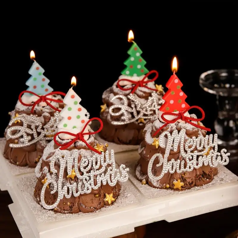 1/5PCS Christmas Candles. Birthday Cake Decorations. Kids Birthday Colored Candle Holiday Party Star Candle Dress Up