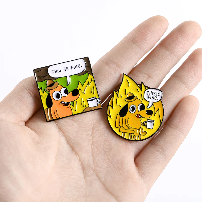 Playful Dog Enamel Pin - Whimsical Cartoon Brooch
