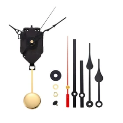 Elegant Wall Quartz Pendulum Clock with Westminster Chime and Melody for Home Decor and Repair (Red)