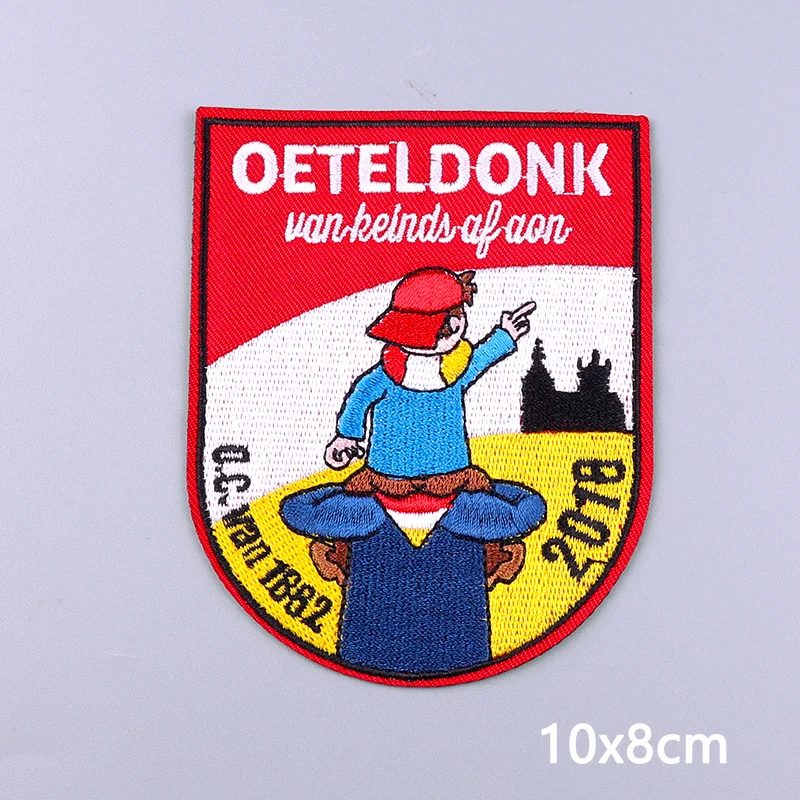 Oeteldonk-parche bordado con emblema para ropa, insignia de regalo, símbolo de carnaval, Rana, planchado, 2024