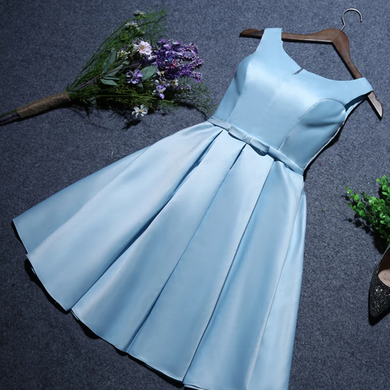 Satin Homecoming Dresses Girls Party Formal Gowns Night Short Prom Gowns Evening dresses cocktail dress