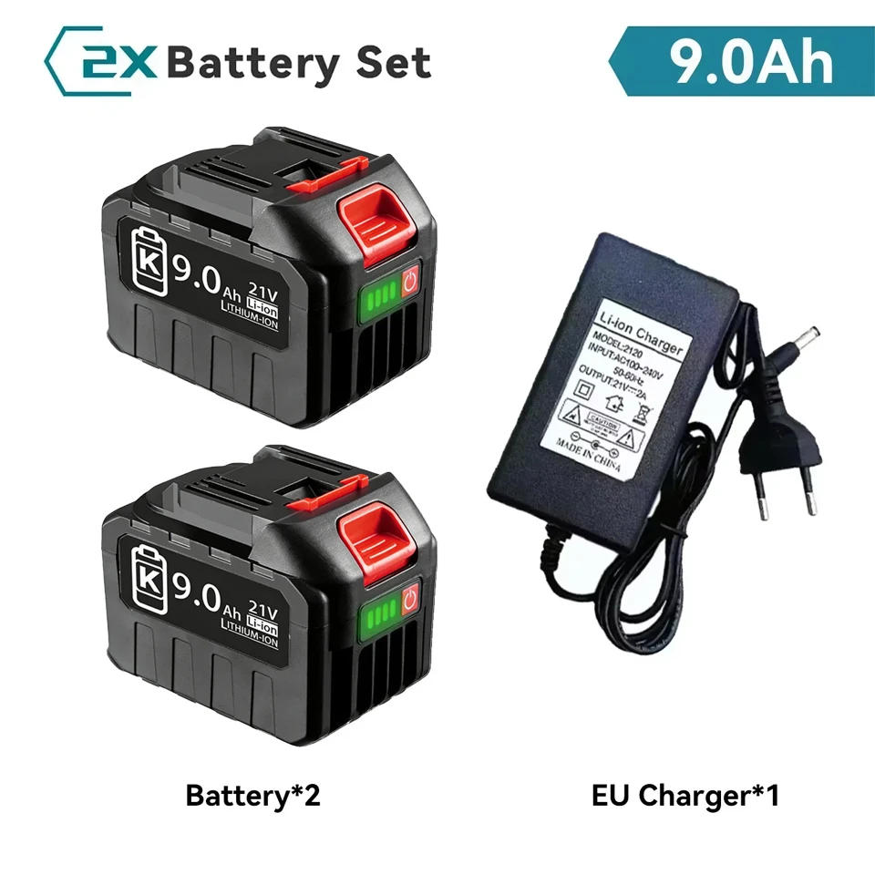 18V 21V MAX 9.0Ah Li-ion Replacement Battery for Makita BL1830 BL1840 BL1850 BL1