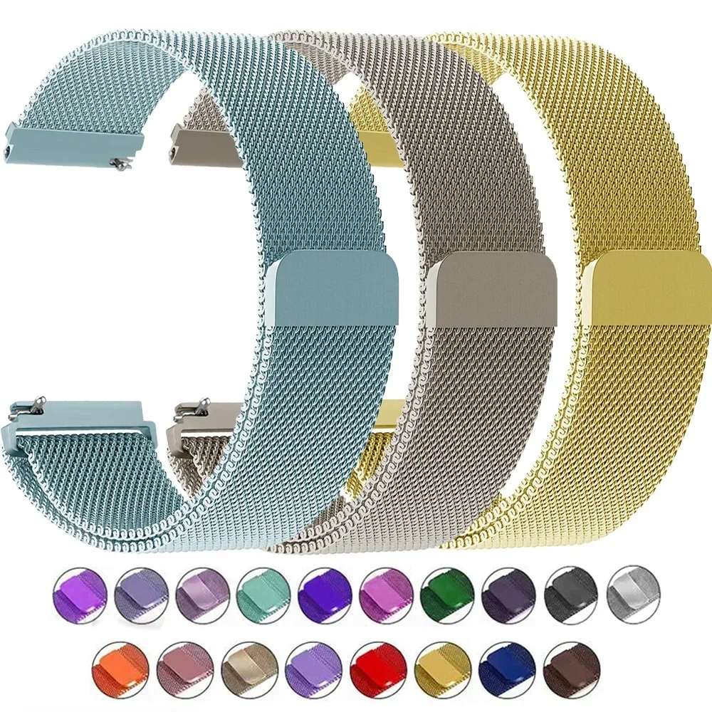 Milanese loop dla Samsung Galaxy Watch 6/5/4/6 Classic/active2 band 22/20mm metalowa bransoletka magnetyczna Huawei GT 4-3-pro-2e-2 strap