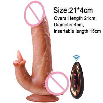 Sex Toys for Women Big Dildo Vibrator Telescopic Licking Clitoral G Spot Stimulation Massager Female Masturbation Adults Sex Toy 6