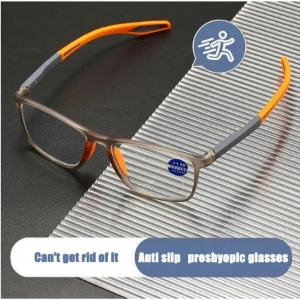 +1,00+1,50+2,00+2,50+3,00+3,50+4,00 TR90 Sport Anti-Blaulicht Rechteckige Lesebrille Anti-Drop Anti-Rutsch-Brille – Detail 2
