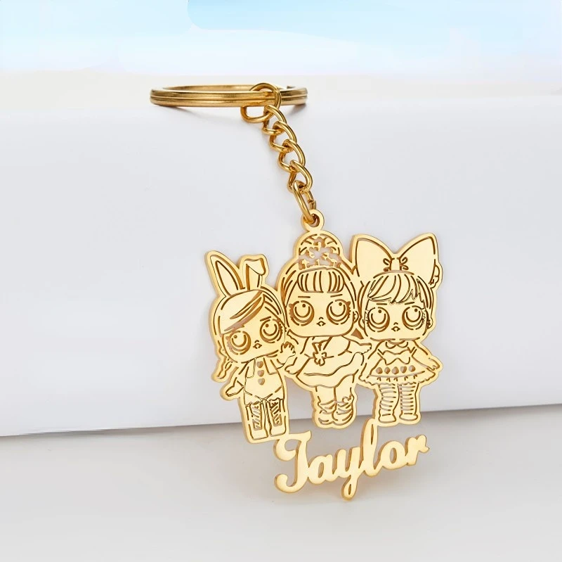 Cute Custom Kids Painting Necklace Personalize Children Graffiti Scrawl Drawing Picture Necklace For Child Birthday Gift Jewelry