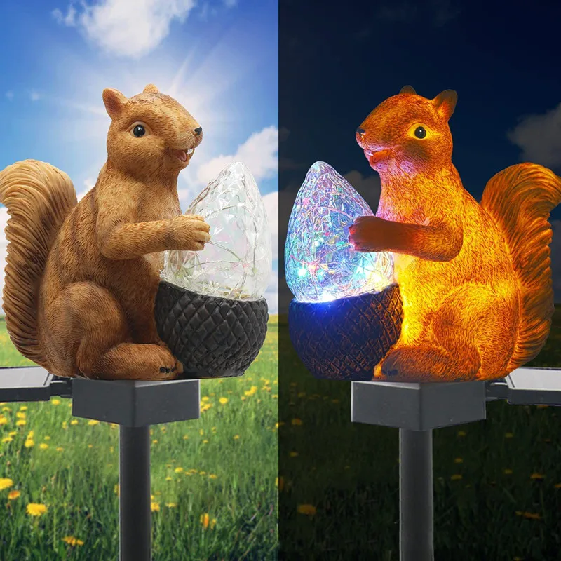 

Solar Outdoor Lights Waterproof Solar Light Owl Squirrel Animal Modeling Lawn Decoration Light Solar Garden Lighting Lawn Light