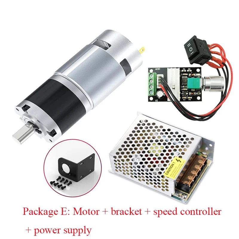 

12V24V 775 DC Motor 8RPM~1600RPM 775 Planetary Geared Motor Slow Speed Adjustable High Torque 42mm Brushed Gear Motor