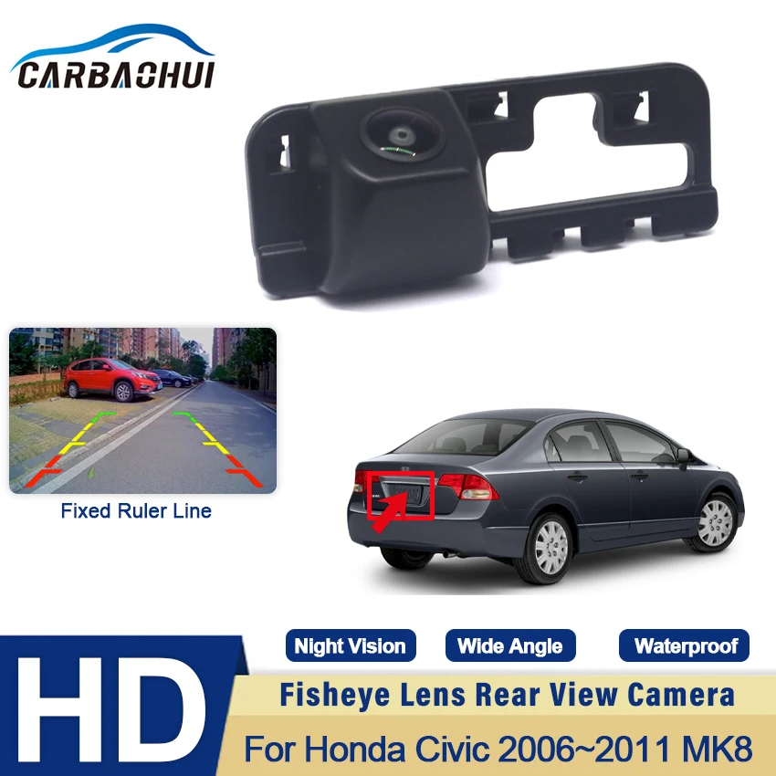

170 градусов HD 1080x720P камера заднего вида для Honda Civic 2006 2007 2008 2009 2010 2011 MK8 камера заднего вида с ночным видением для парковки