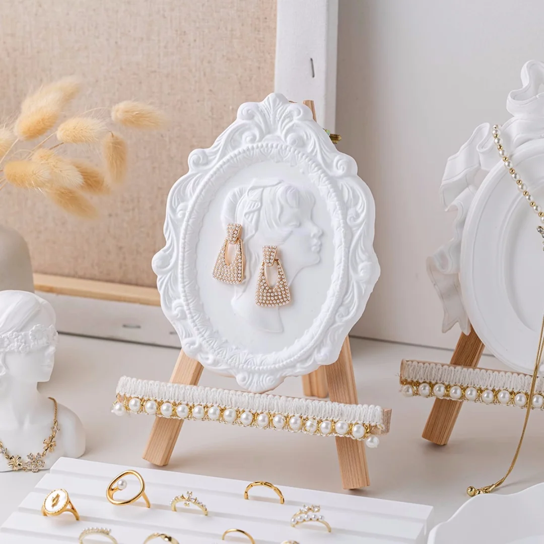 

Photo Frame Girl Portrait Aromatherapy Gypsum Silicone Mold Jewelry Display Rack Decoration Display Ornament Plaster Mold