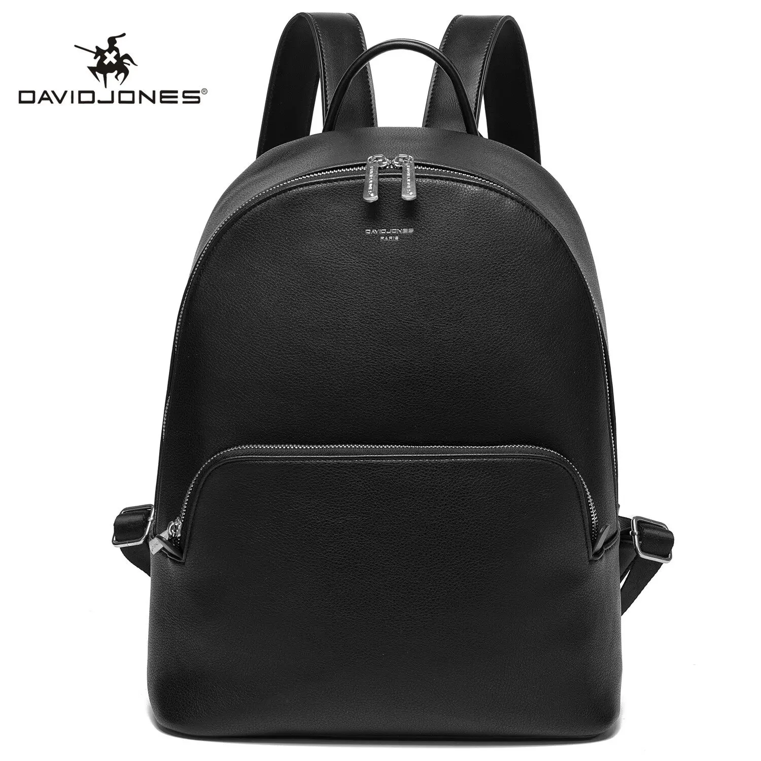 David Jones Vintage Backpacks for Women Black School Bags for Girls Soft  Faux Leather Female Handbags Travel Shoulder Bag - AliExpress