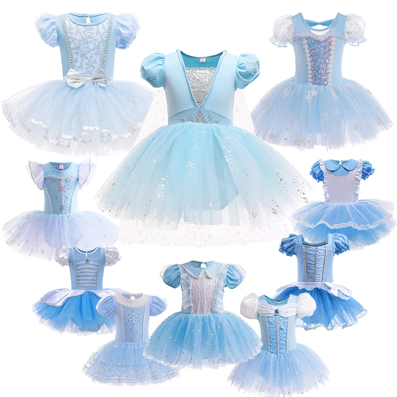 Toddler Ballet Dress Elza Cinderella Cosplay Princess Costume Kids Fancy Clothes Girls Baby Birthday Carnival Party Dancewear